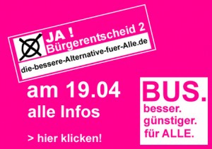 Bürgerentscheid StUB – Stadtumlandbahn – Hier finden Sie alle Informationen – StUB - Nein am 19.04.2015
